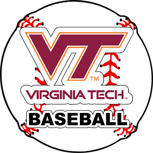 Virginia Tech Hokies 4-Inch Round Baseball NCAA Passion Vinyl Decal Sticker