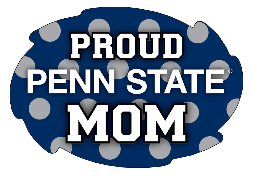 Penn State Nittany Lions 5x6-Inch Swirl Shape Proud Mom NCAA - Durable School Spirit Vinyl Decal Perfect Gift for Mom