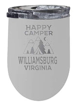 Load image into Gallery viewer, Williamsburg Virginia Souvenir 12 oz Laser Etched Insulated Wine Stainless Steel Tumbler
