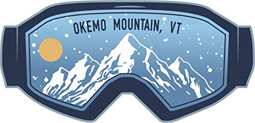 Okemo Mountain Vermont Ski Adventures Souvenir Approximately 5 x 2.5-Inch Vinyl Decal Sticker Goggle Design 4-Pack