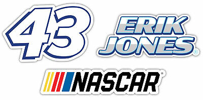 Erik Jones NASCAR #43 3 Pack Laser Cut Decal
