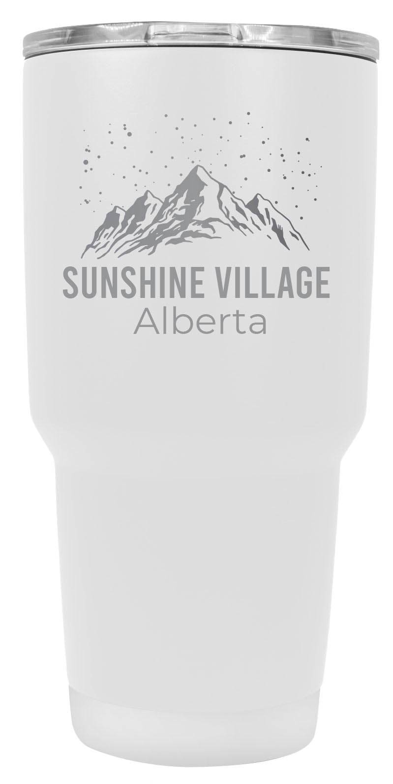Sunshine Village Alberta Ski Snowboard Winter Souvenir Laser Engraved 24 oz Insulated Stainless Steel Tumbler