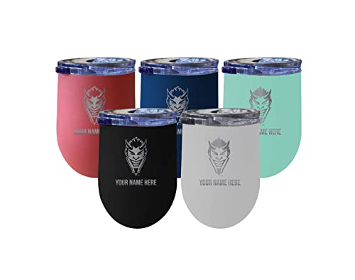 Custom Northwestern State Demons NCAA Etched Wine Tumbler - 12oz Personalized Stainless Steel Insulated Cup
