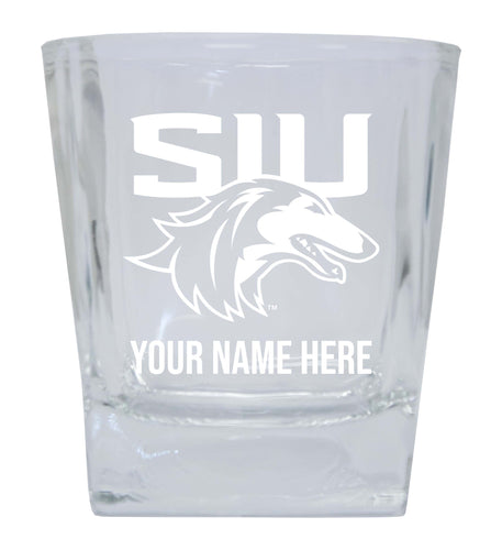 Southern Illinois Salukis NCAA Spirit Elegance - 5 ozPersonalized With Custom Name Etched Shooter Glass Tumbler 2-Pack