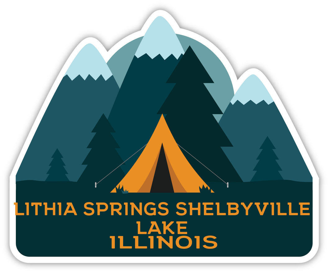Lithia Springs Shelbyville Lake Illinois Souvenir Decorative Stickers (Choose theme and size)
