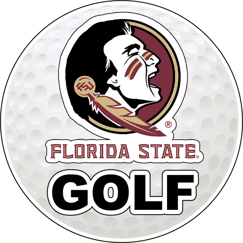Florida State Seminoles 4-Inch Round Golf NCAA Fairway Fervor Vinyl Decal Sticker