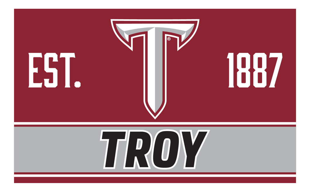 Troy University Wood Sign with Frame