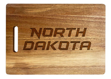 Load image into Gallery viewer, North Dakota Fighting Hawks Classic Acacia Wood Cutting Board - Small Corner Logo
