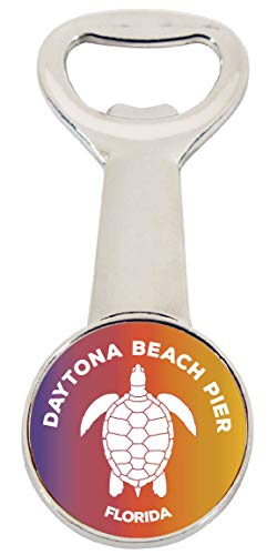 Daytona Beach Pier Florida Turtle Design Souvenir Magnetic Bottle Opener