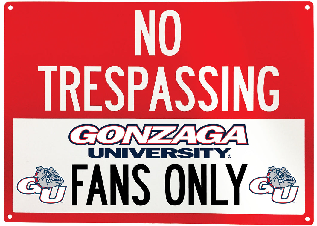 Gonzaga Bulldogs Bears Metal No Trespassing Sign