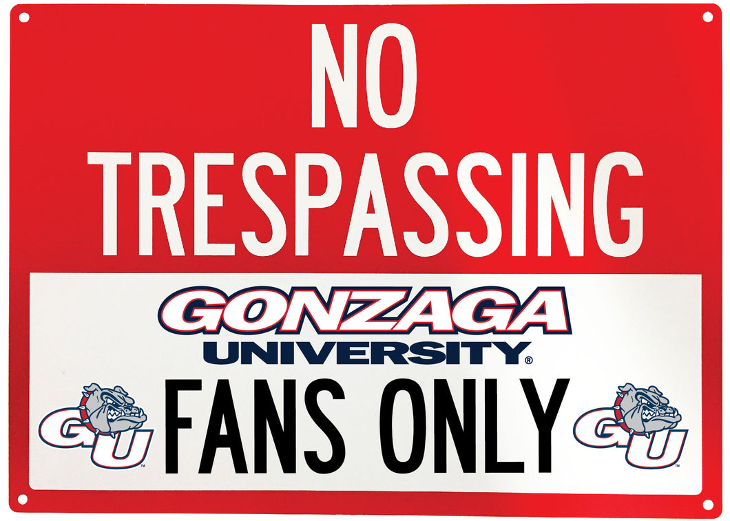 Gonzaga Bulldogs Bears Metal No Trespassing Sign
