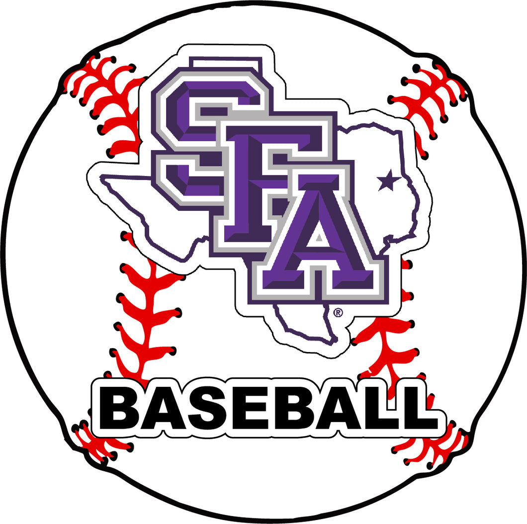 Stephen F. Austin State University 4-Inch Round Baseball NCAA Passion Vinyl Decal Sticker