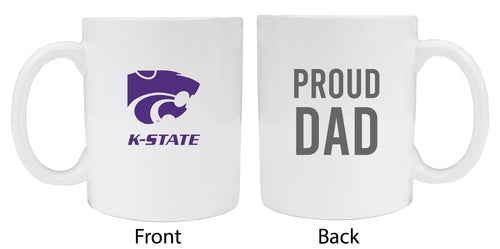 Kansas State Wildcats Proud Dad Ceramic Coffee Mug - White