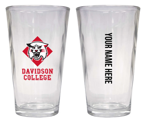 Customizable NCAA Davidson College 16 oz Pint Glass – Perfect Gift Personalized With your own  or any fan name