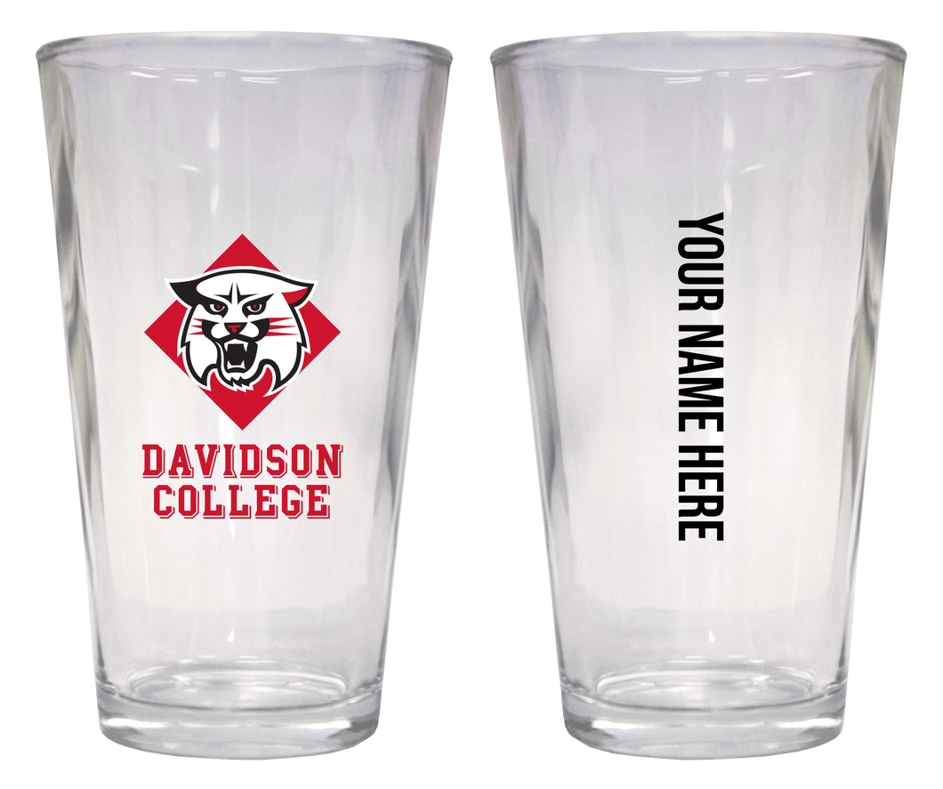 Customizable NCAA Davidson College 16 oz Pint Glass – Perfect Gift Personalized With your own  or any fan name