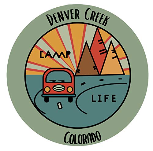 Denver Creek Colorado Souvenir 2 Inch Vinyl Decal Sticker Camping Design