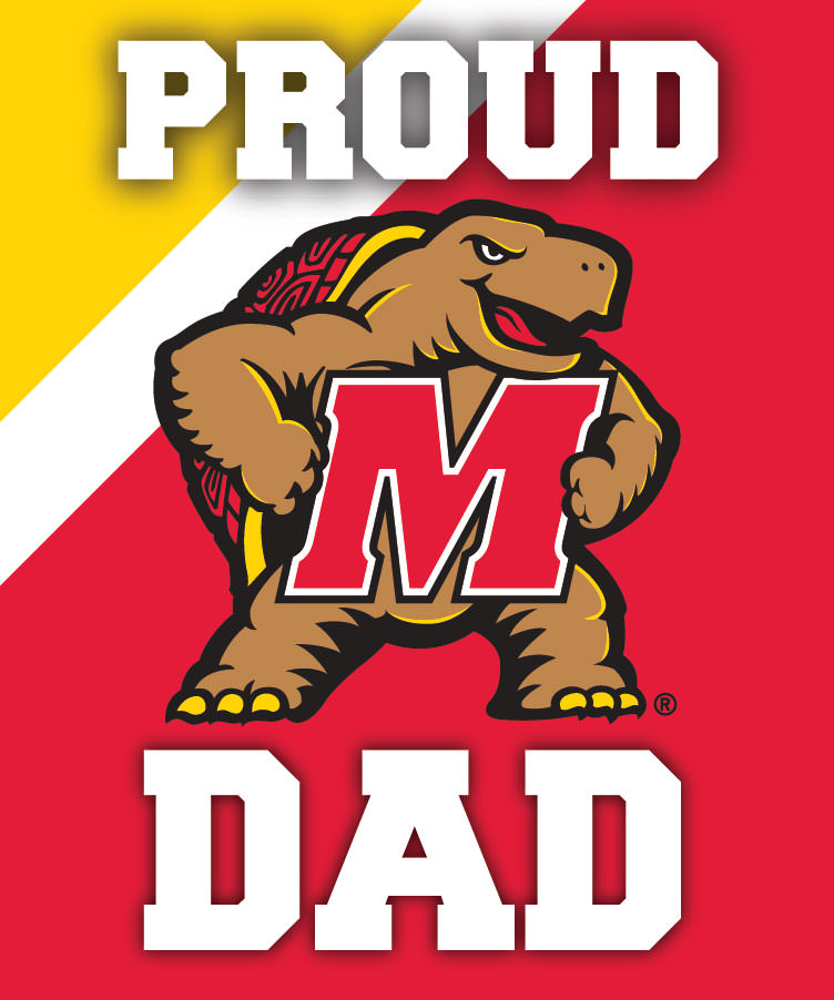 Maryland Terrapins 5x6-Inch Proud Dad NCAA - Durable School Spirit Vinyl Decal Perfect Gift for Dad