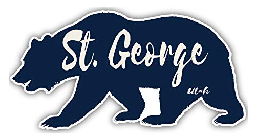 St. George Utah Souvenir 3x1.5-Inch Vinyl Decal Sticker Bear Design