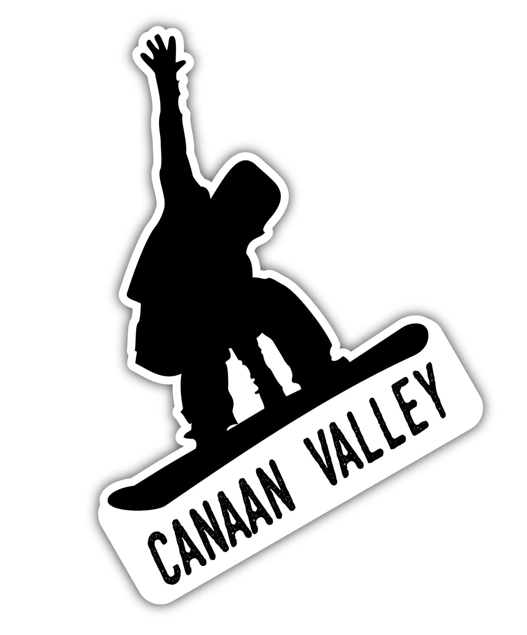 Canaan Valley West Virginia Ski Adventures Souvenir 4 Inch Vinyl Decal Sticker Board Design