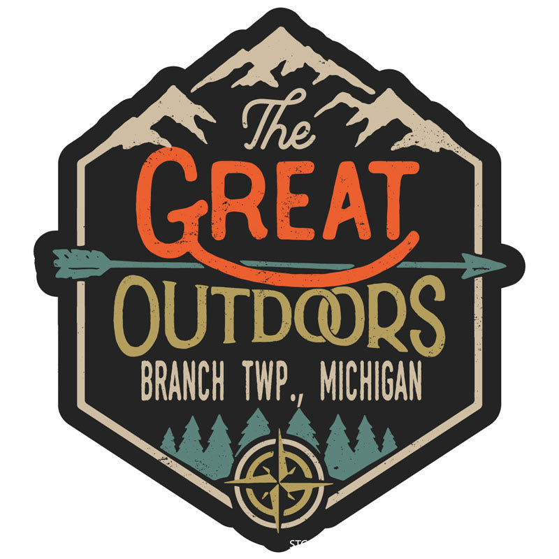 Branch Twp. Michigan Souvenir Decorative Stickers (Choose theme and size)