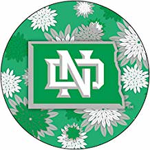 North Dakota Fighting Hawks Round 4-Inch NCAA Floral Love Vinyl Sticker - Blossoming School Spirit Decal