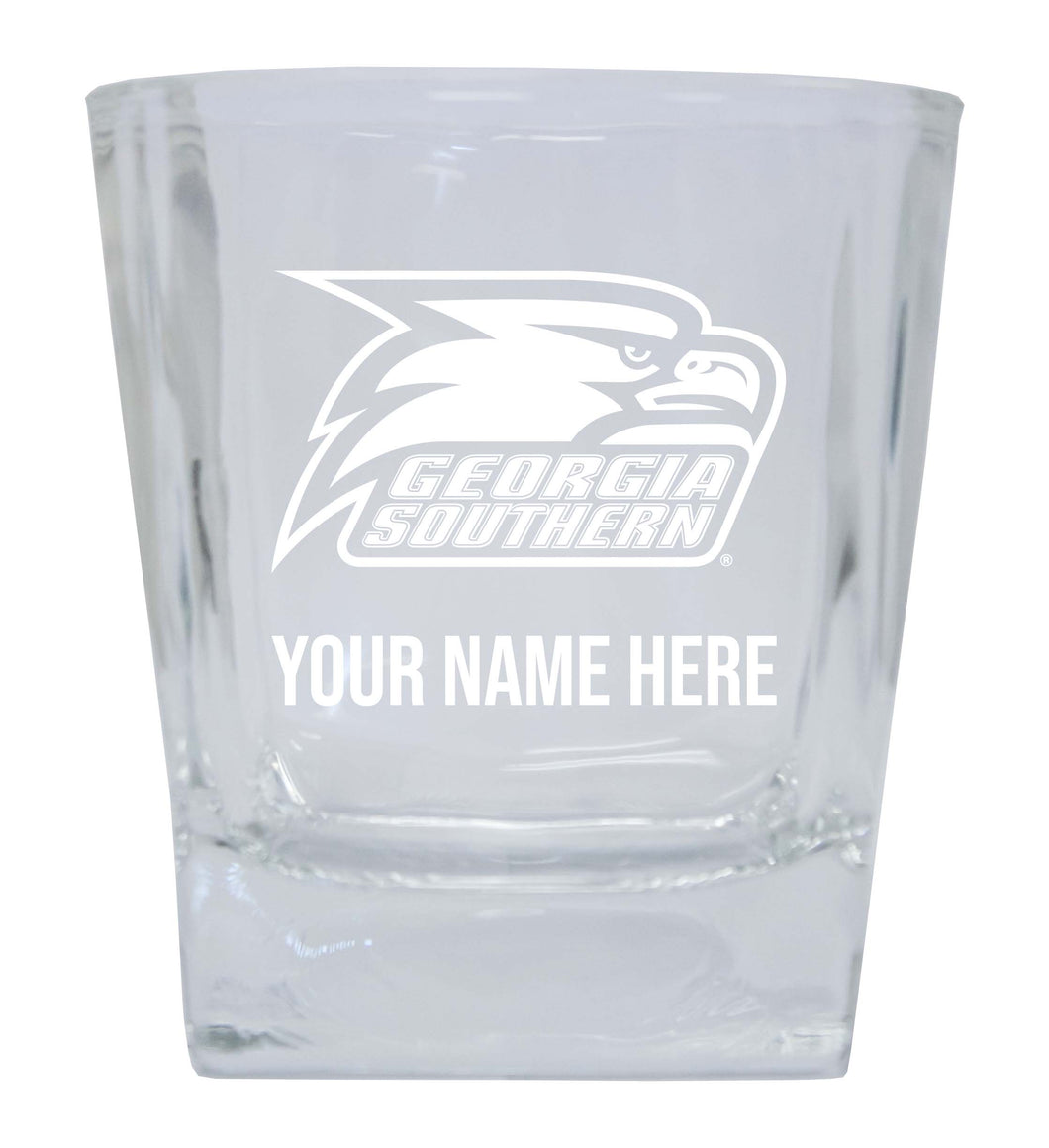 Georgia Southern Eagles NCAA Spirit Elegance - 5 ozPersonalized With Custom Name Etched Shooter Glass Tumbler 2-Pack