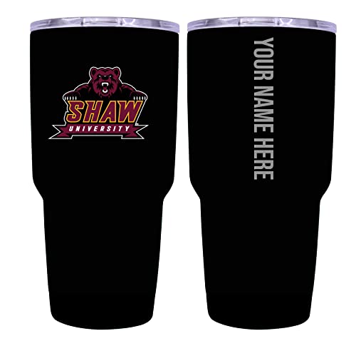 Custom Shaw University Bears Black Insulated Tumbler - 24oz Engraved Stainless Steel Travel Mug