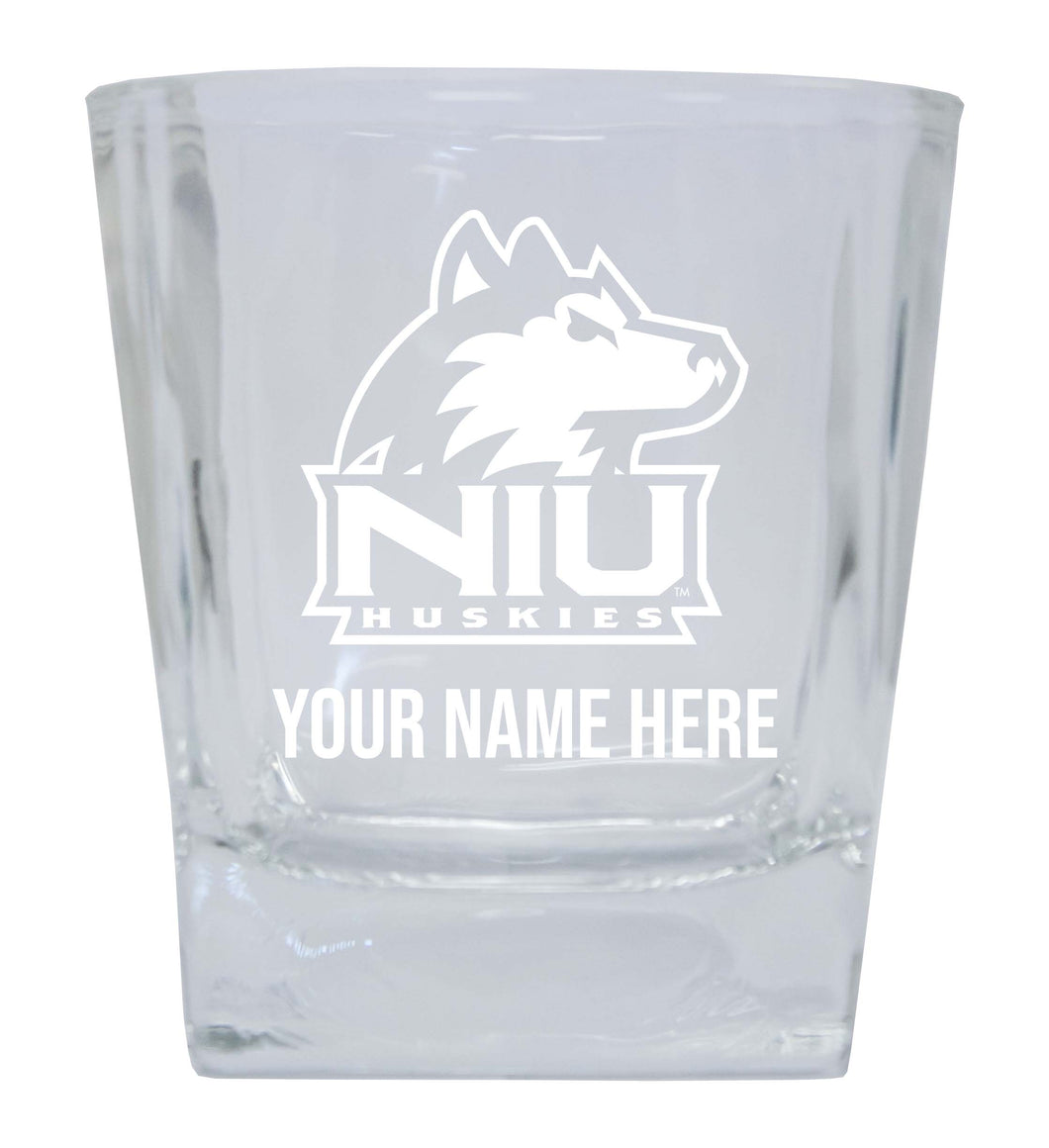 Northern Illinois Huskies 2-Pack Personalized NCAA Spirit Elegance 10oz Etched Glass Tumbler