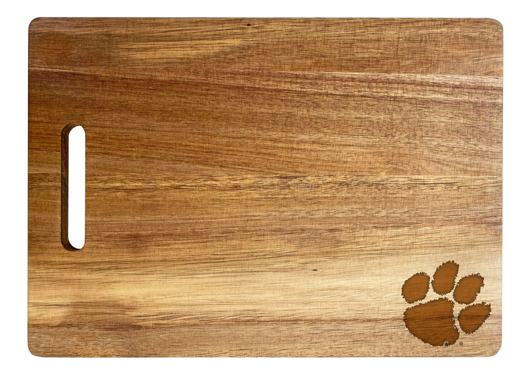 Clemson Tigers Showcase Acacia Wood Cutting Board - Large Central Logo