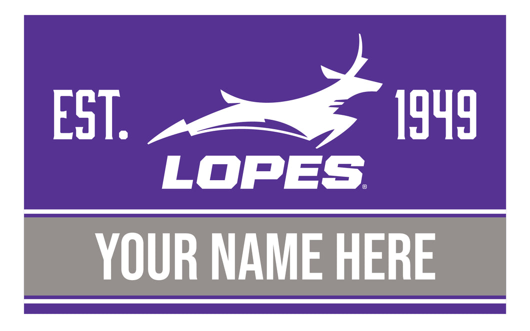 Personalized Customizable Grand Canyon University Lopes Wood Sign with Frame Custom Name