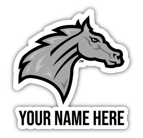 Rider University Broncs 9x14-Inch Mascot Logo NCAA Custom Name Vinyl Sticker - Personalize with Name