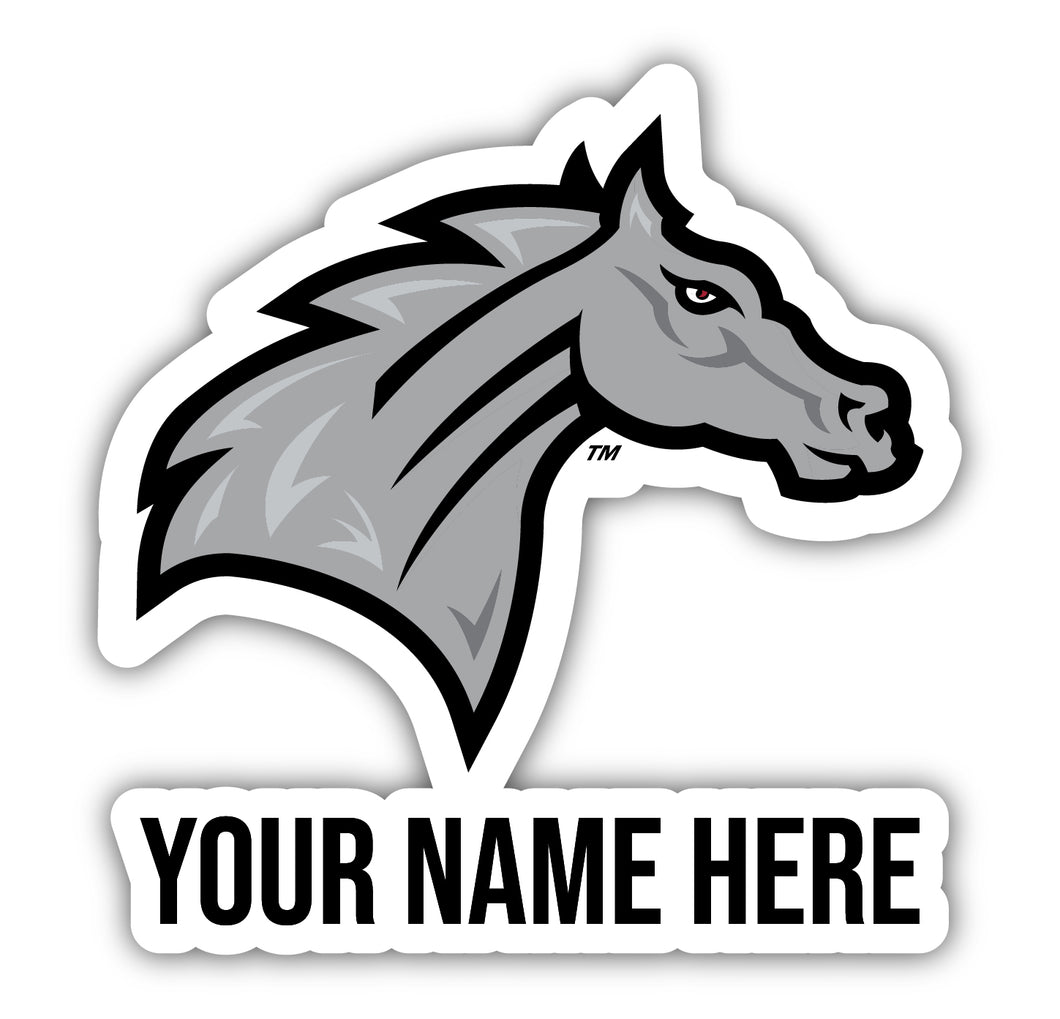 Rider University Broncs 9x14-Inch Mascot Logo NCAA Custom Name Vinyl Sticker - Personalize with Name