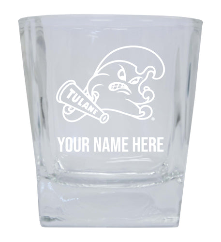 Tulane University Green Wave 2-Pack Personalized NCAA Spirit Elegance 10oz Etched Glass Tumbler