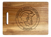 Load image into Gallery viewer, Norfolk State University Classic Acacia Wood Cutting Board - Small Corner Logo
