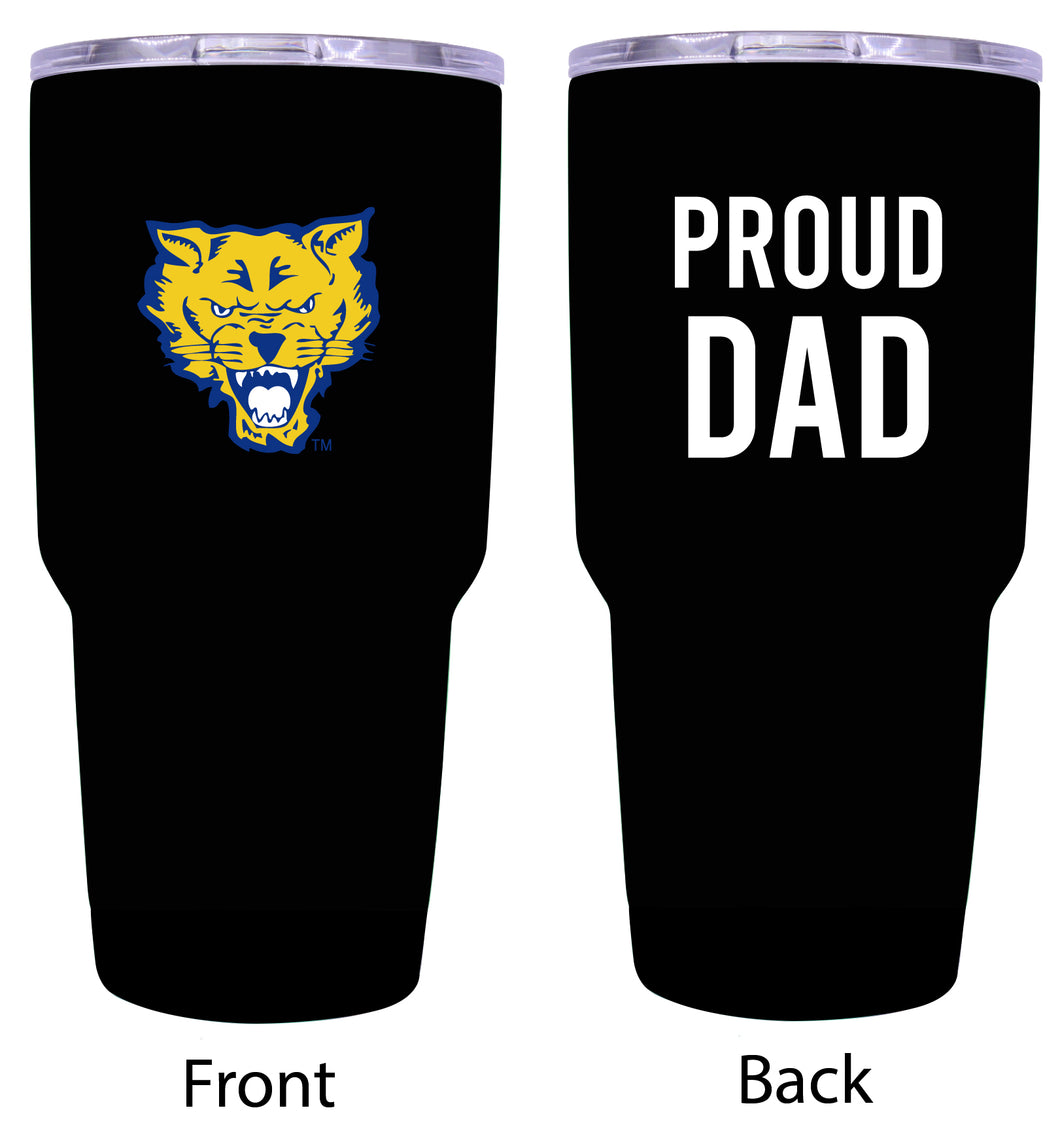 Fort Valley State University Proud Dad 24 oz Insulated Stainless Steel Tumbler Black