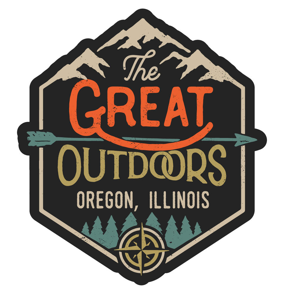 Oregon Illinois Souvenir Decorative Stickers (Choose theme and size)