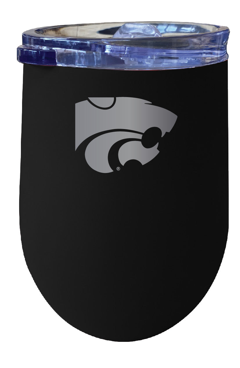 Kansas State Wildcats NCAA Laser-Etched Wine Tumbler - 12oz  Stainless Steel Insulated Cup