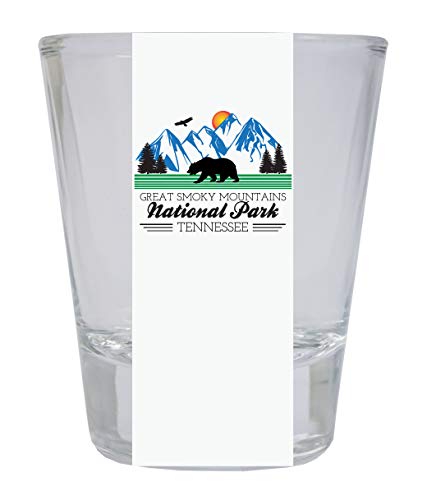 Great Smoky Mountains Gatlinburg Tennessee National Park Souvenir Round Shot Glass