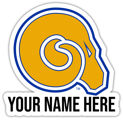 Albany State University 9x14-Inch Mascot Logo NCAA Custom Name Vinyl Sticker - Personalize with Name