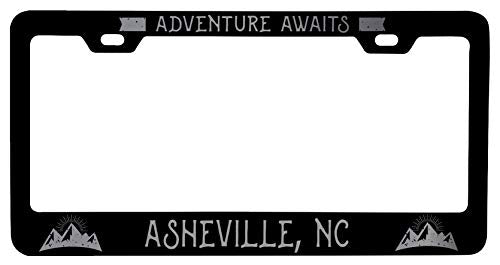 R and R Imports Asheville North Carolina Laser Etched Vanity Black Metal License Plate Frame