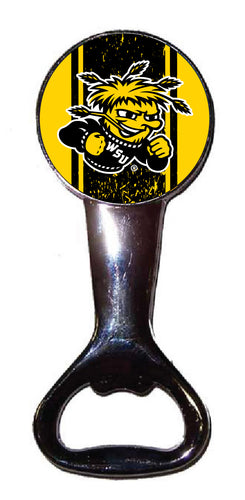 Wichita State Shockers Officially Licensed Magnetic Metal Bottle Opener - Tailgate & Kitchen Essential