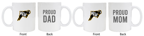 Virginia Commonwealth Proud Mom And Dad White Ceramic Coffee Mug 2 pack (White)