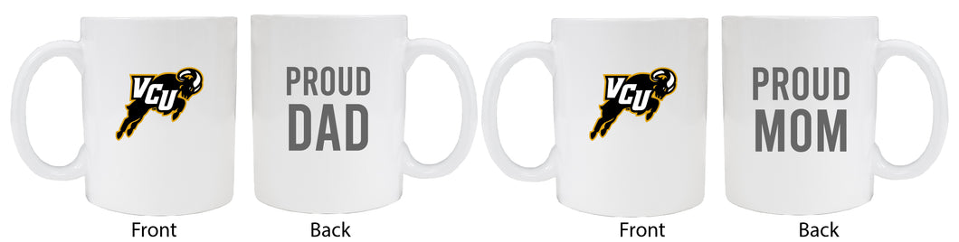 Virginia Commonwealth Proud Mom And Dad White Ceramic Coffee Mug 2 pack (White)