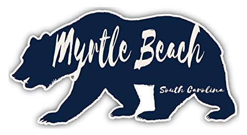 Myrtle Beach South Carolina Souvenir 3x1.5-Inch Vinyl Decal Sticker Bear Design