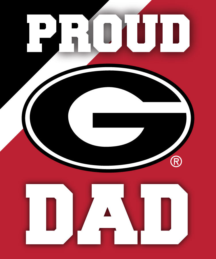 Georgia Bulldogs 5x6-Inch Proud Dad NCAA - Durable School Spirit Vinyl Decal Perfect Gift for Dad
