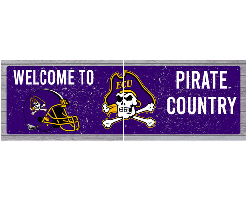 East Carolina Pirates Wood Sign with Frame