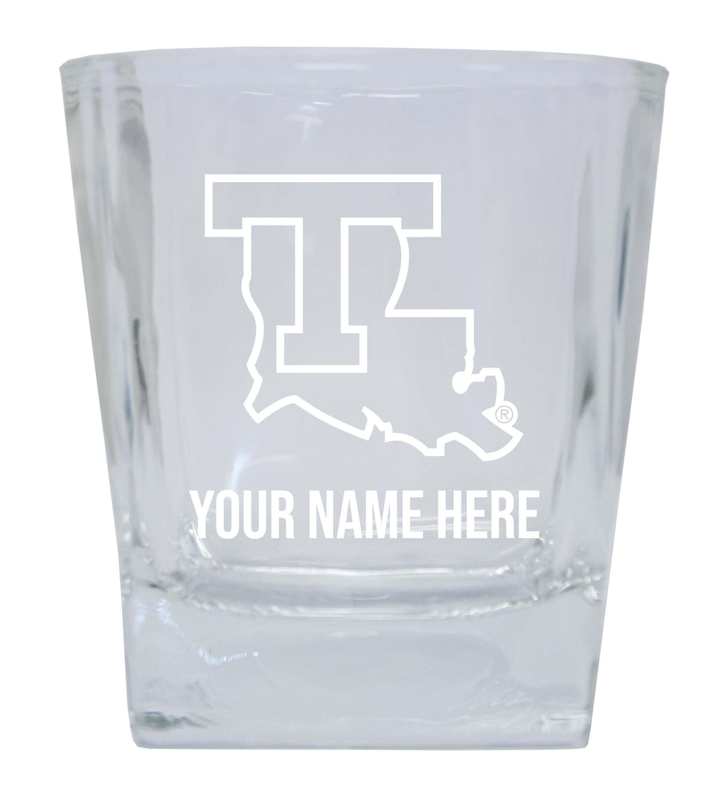 Louisiana Tech Bulldogs NCAA Spirit Elegance - 5 ozPersonalized With Custom Name Etched Shooter Glass Tumbler 2-Pack