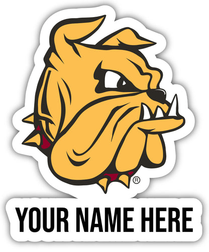 Minnesota Duluth Bulldogs 9x14-Inch Mascot Logo NCAA Custom Name Vinyl Sticker - Personalize with Name