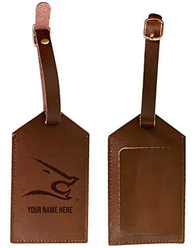 Texas A&M Kingsville Javelinas Premium Leather Luggage Tag - Laser-Engraved Custom Name Option