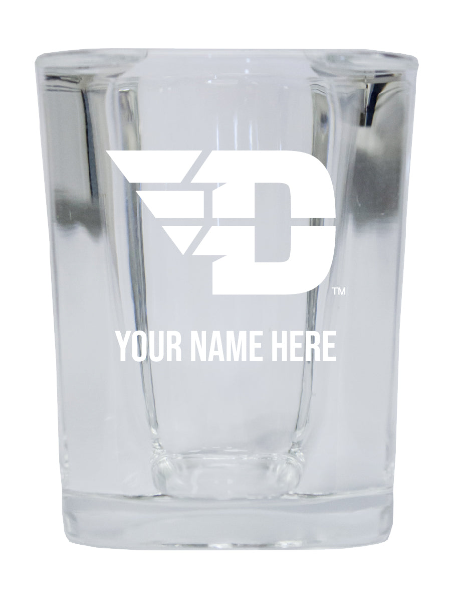 NCAA Dayton Flyers Personalized 2oz Stemless Shot Glass - Custom Laser Etched 4-Pack